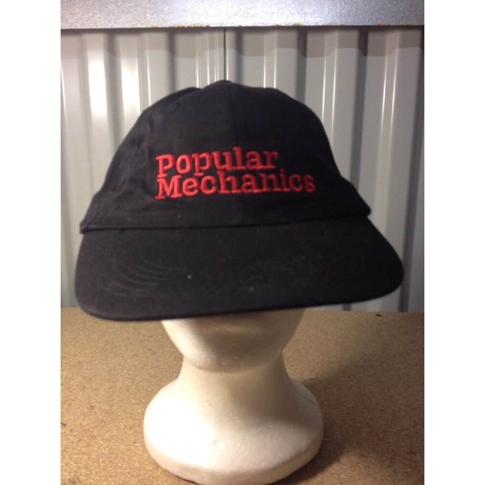 Red Black Popular Mechanics Baseball Ball Hat Cap Strapback